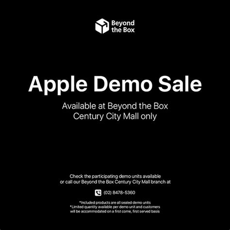 Beyond the Box Apple Demo Sale Feb. 2022: Official Details.